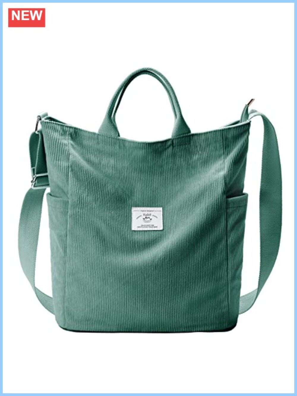 Corduroy Tote Bag Large Slouchy Hobo Messenger Crossbody